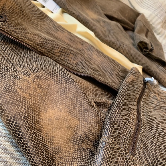 Fenix Snake Embossed Faux Leather Moto Jacket - Picture 14 of 14